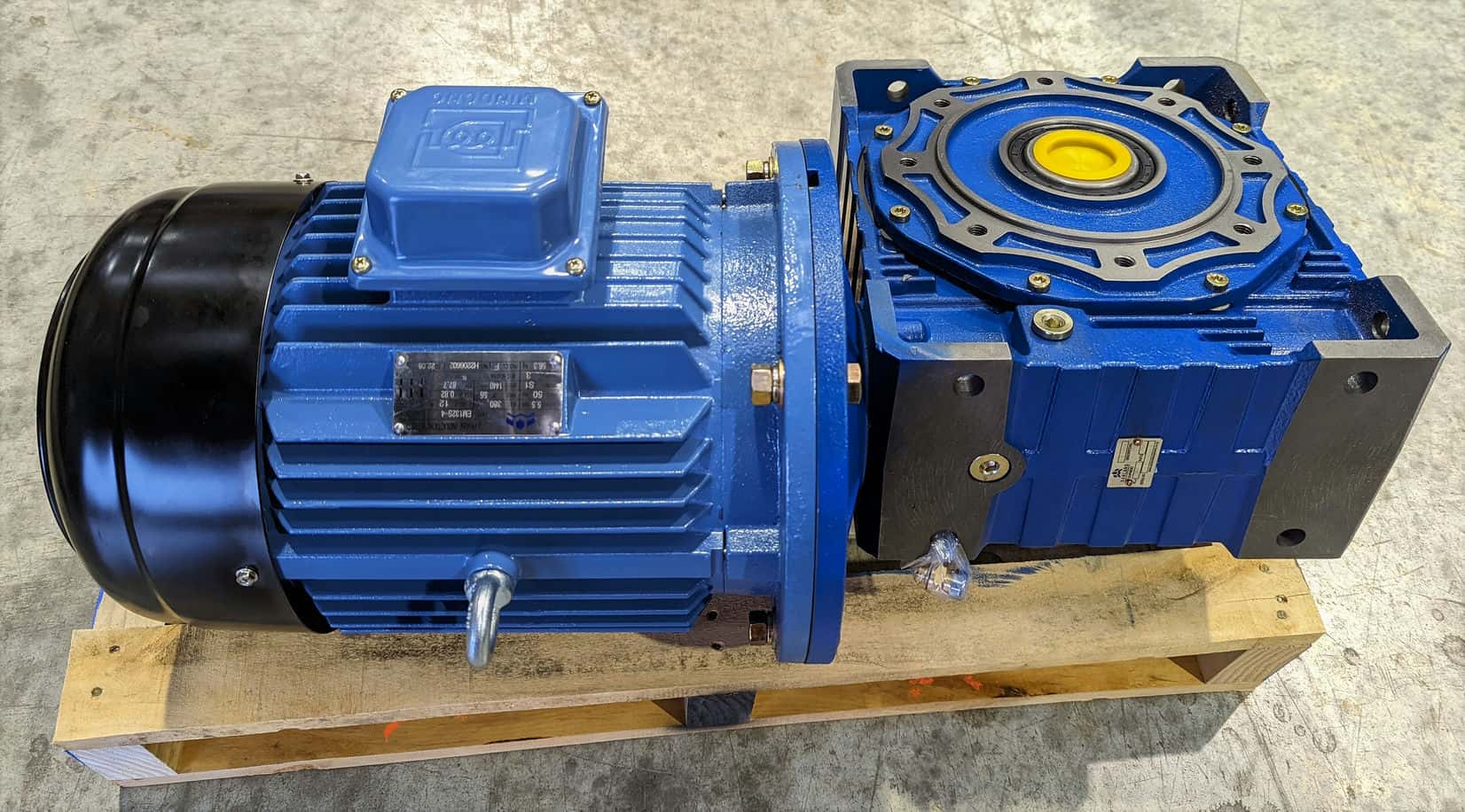 1) electric motor and gearbox